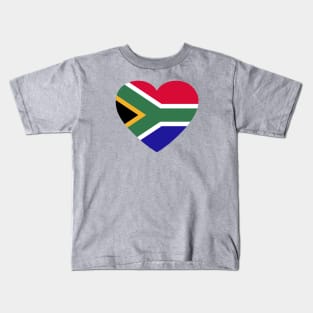 I Love South Africa // Heart-Shaped South African Flag Kids T-Shirt